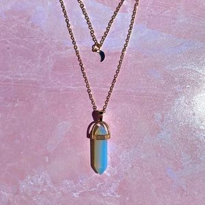 Opal layered necklace